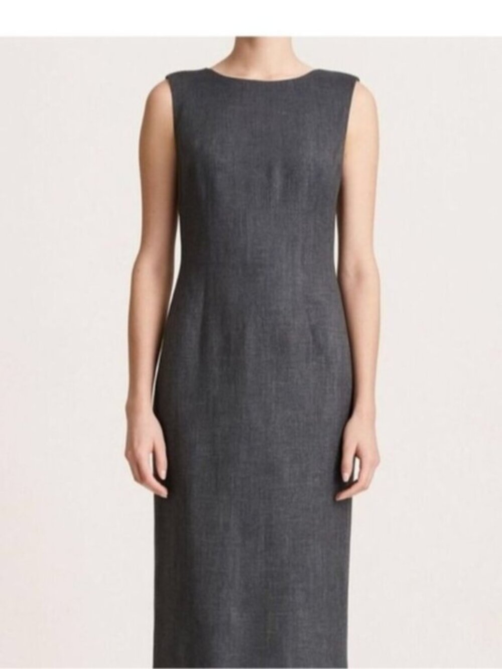 Elegant Gray Sleeveless Dress